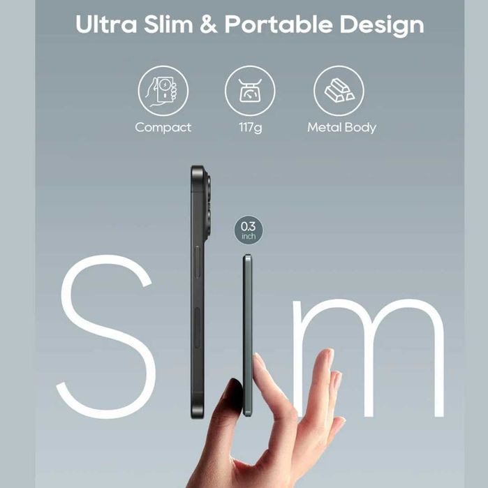 WIWU Power Bank 5000mAh — ультратонкий с magsafe. Есть доставка