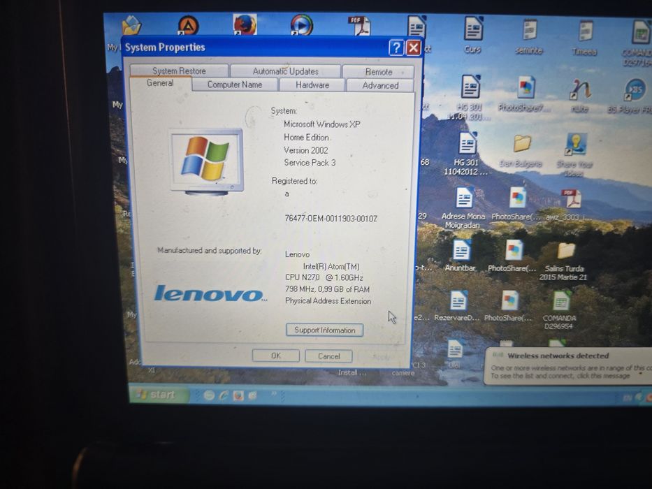 Netbook Lenovo IdeaPad S10e (Model 4068) + Încărcător + Geantă + Licență Windows XP