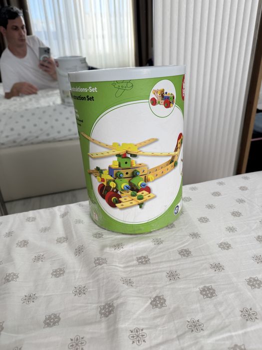 Lego lemn Constructii Kid Land 135 piese