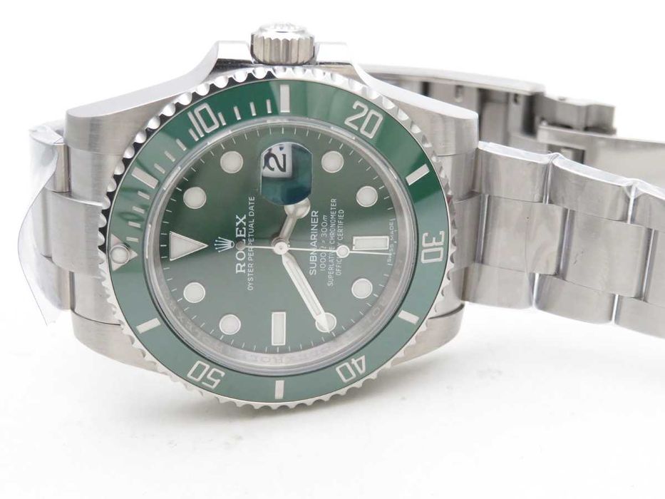 Rolex Submariner 116610LV "Hulk" – зелен циферблат и безел, мъжки часовник, реални снимки