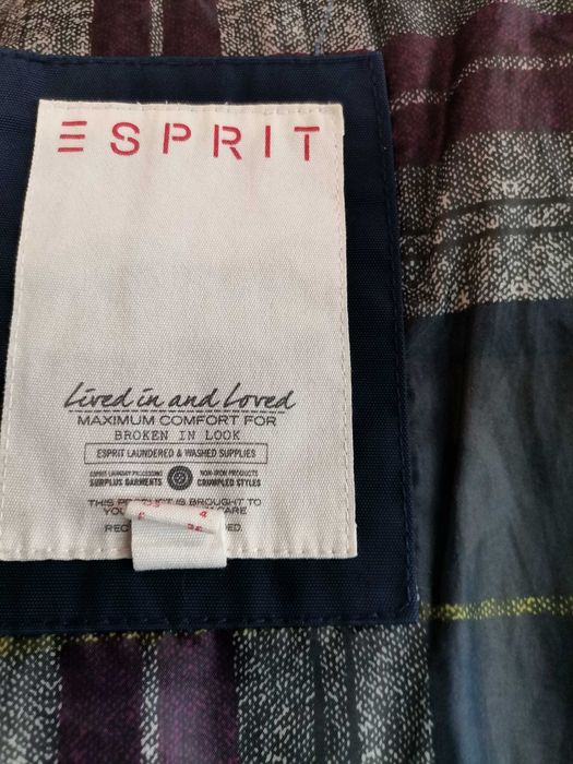 ESPRIT  Капитонирано зимно яке с качулка, Тъмносиньо