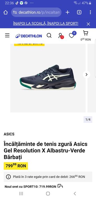 Asics tenis resolution x NOI