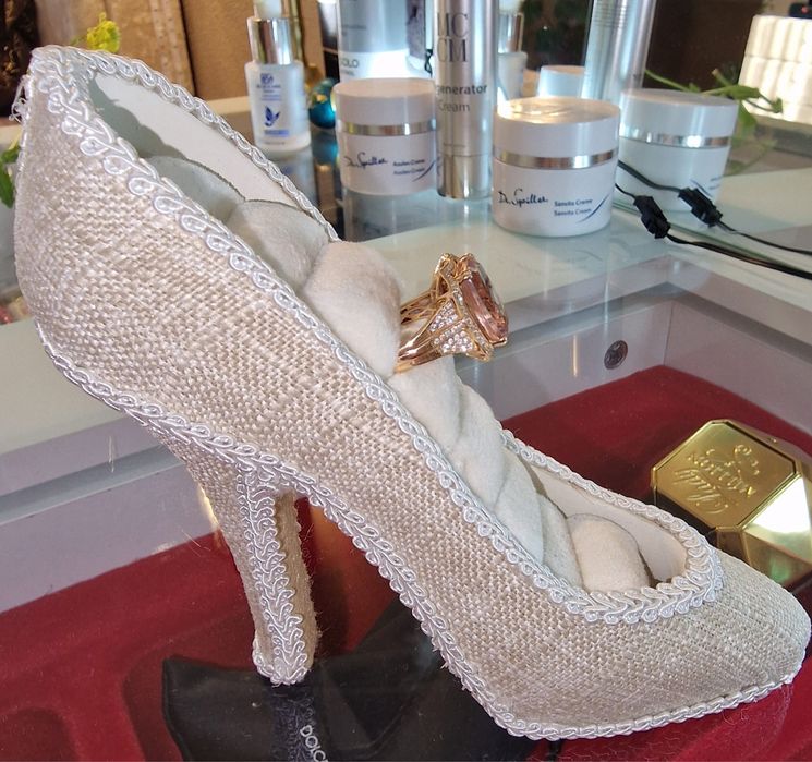 Inel de colectie Teilor aur 18K cu Diamante si Morganit