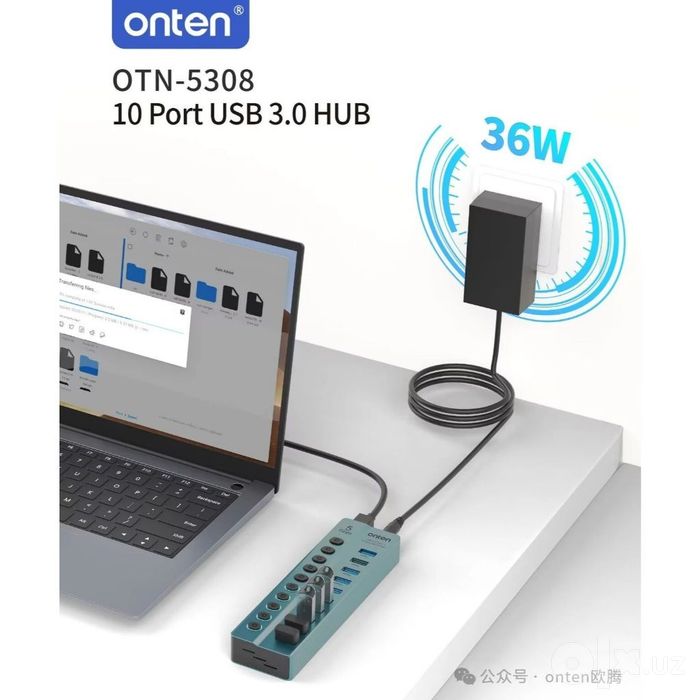 10port usb 3.0 hub onten/хаб/переходник/адаптер