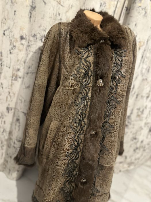 Haina din blana naturala cu doua fete