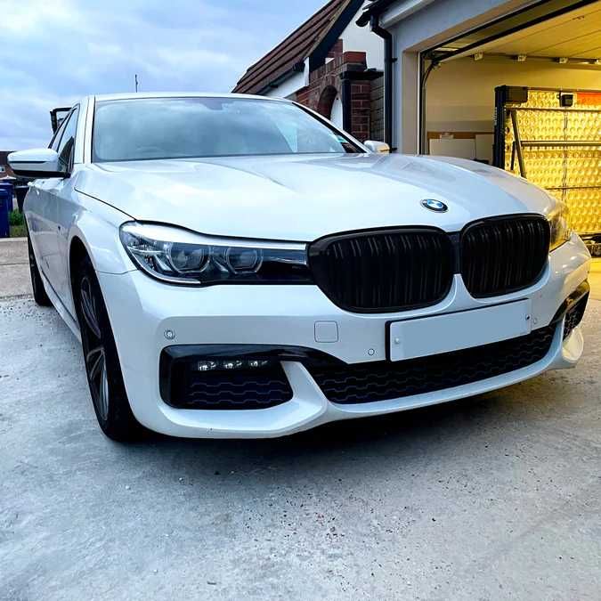 Grile Nari Duble BMW G11 G12 NFL 2015-2020, Non-Facelift, Negru Lucios