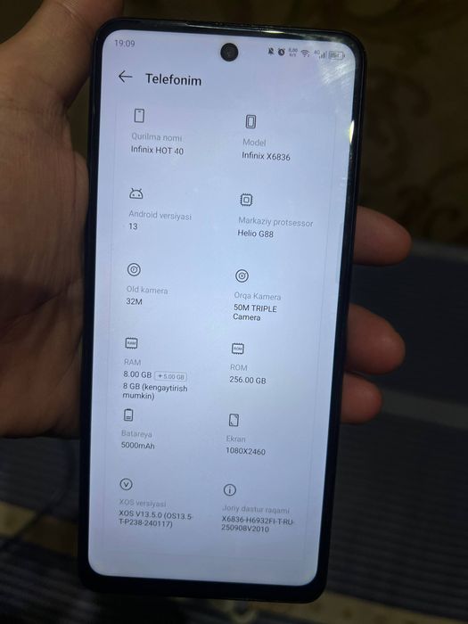 Infinix HOT 40 garantiyali