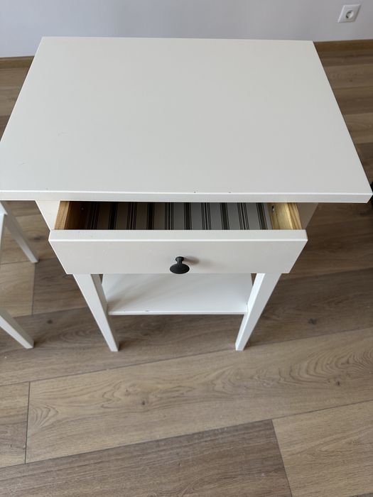 2 Noptiere IKEA albe cu sertar – stare foarte bună