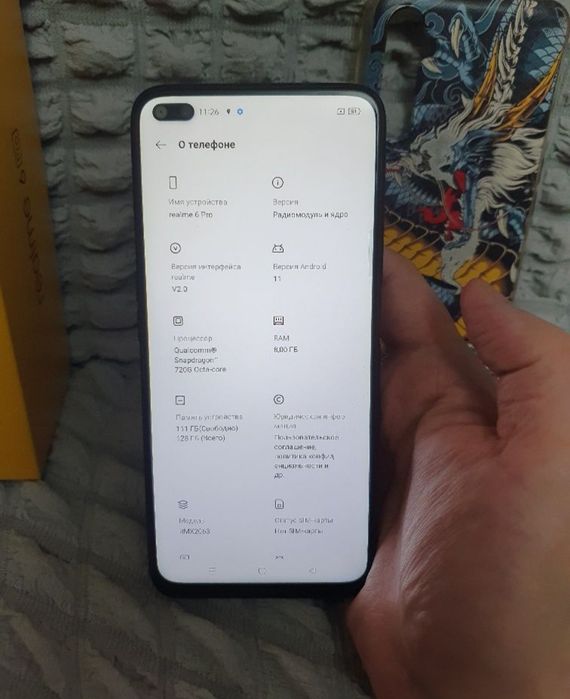Realme 6 Pro 8/128GB Blue Igravoy Karobka Holati Ideal Yaxshi Zor
