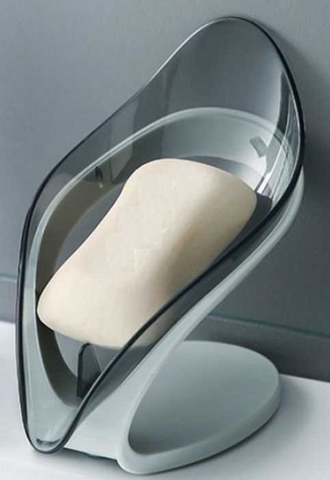 Дизайнерска сапунерка: лист от момина сълза, самоизточваща се, уникат