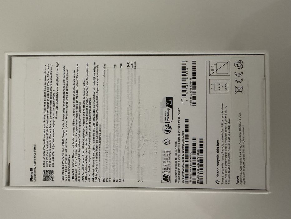 Iphone 16 , stare ca nou , negru mat