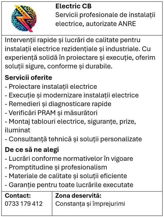 Electric CB - Instalații electrice / Electrician