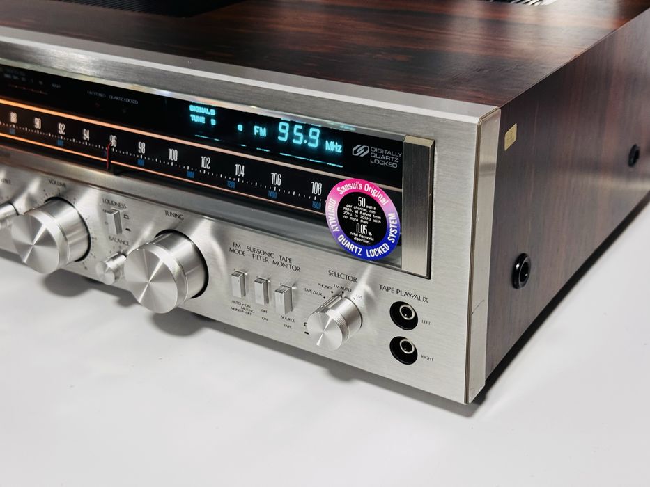 Amplituner/amplificator SANSUI G-4700,carcasă lemn,Impecabil,50W/canal