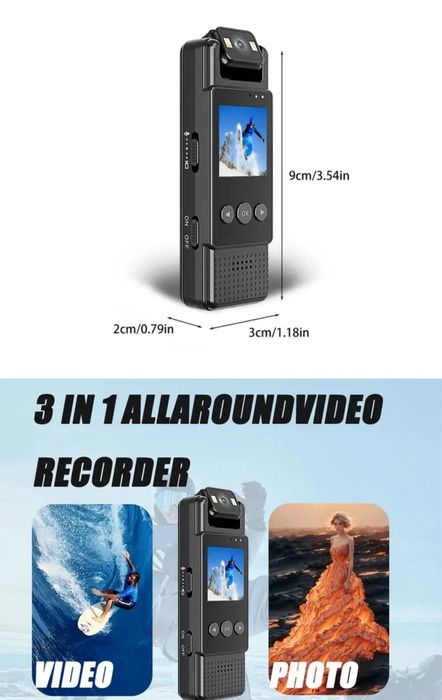 Екшън спортна Камера FHD 180° въртене видео и фото заснемане