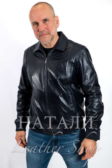 Кожен бомбър Лео