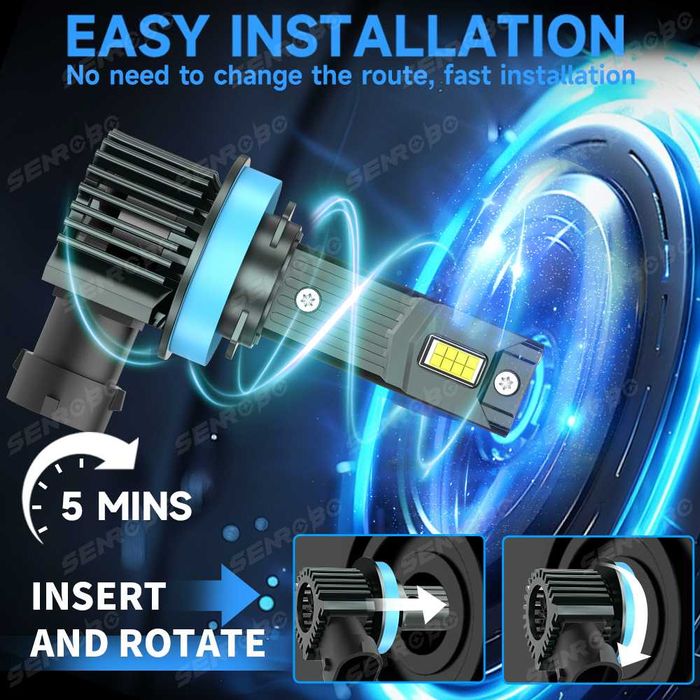 LED Крушки за Кола и Камион 12V-24V – 1:1 Размер  Супер Ярки ГАРАНЦИЯ