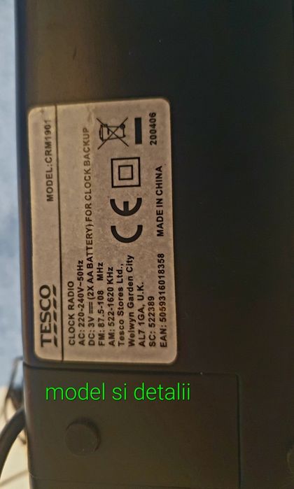 Radio cu afisaj Tesco / UK / Nou