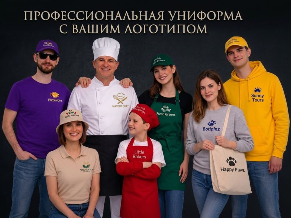 Фартуки с логотипом печать и вышивка fartuk