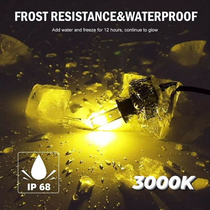 Set Două Becuri Led H1,H3,H7,H9,H11,H16,HB3,HB4 Lumină Galbenă 3000K