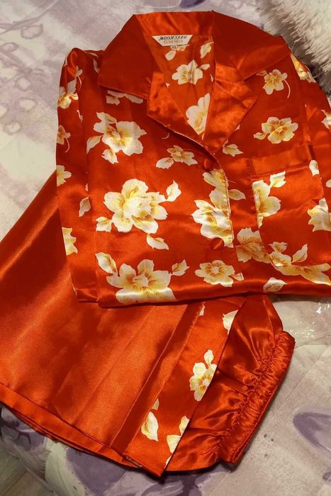 Set Pijama dama - aspect satinat - M