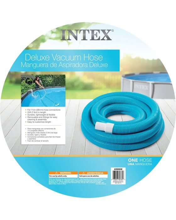 Спирален маркуч Intex, 760 см, PVC, син, за басейн и филтри