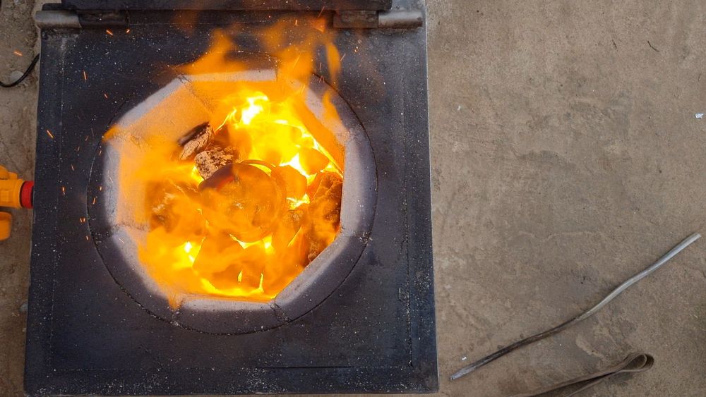 Мис алюминий латунь эритиш учун печ