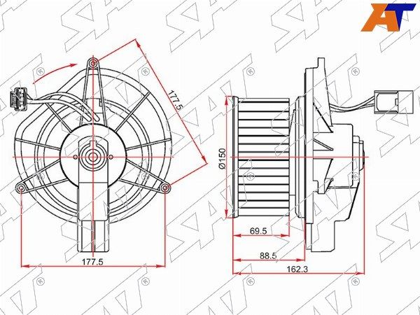 Мотор отопителя салона Jeep Commander