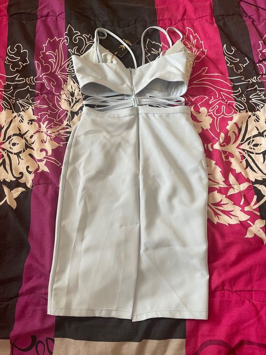 Официална рокля в светло син цвят