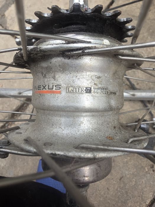 Roată pentru Bicicletă cu 7 pinioane în Butuc Nexus