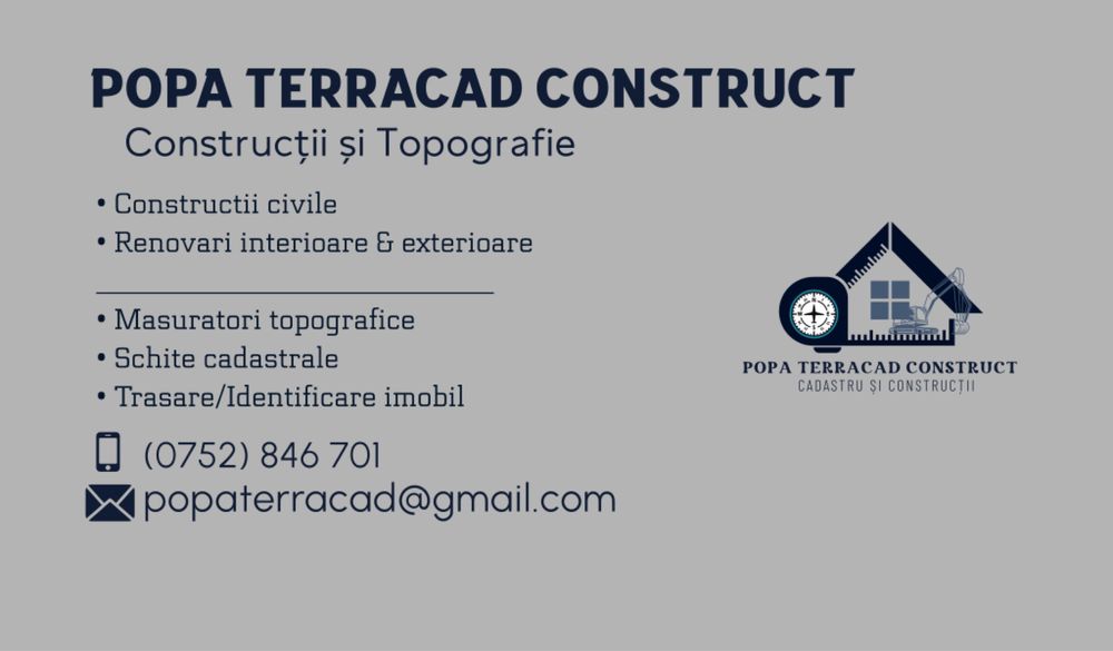 Firma de construcții , cadastru si topografie