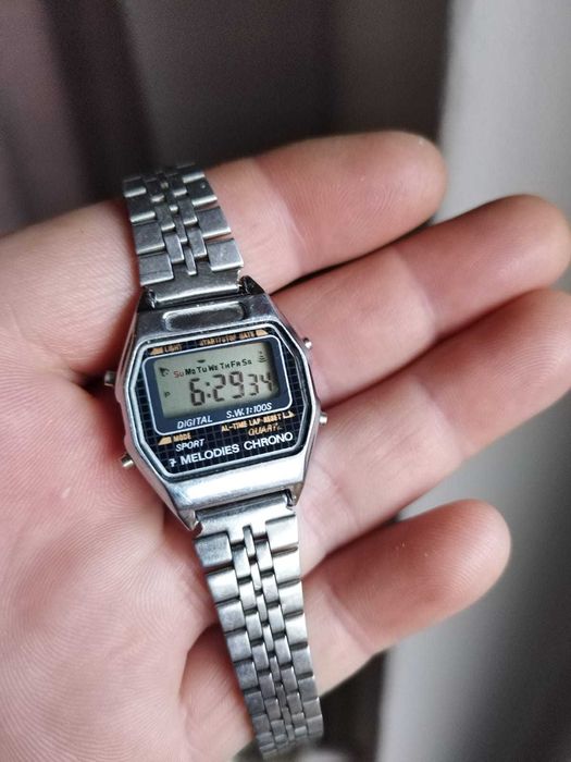 Ceas electronic digital cu 7 melodii, alarmă, cronometru lumină
