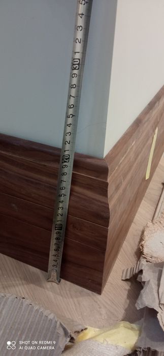 Установка плинтус МДФ. Полюмер.