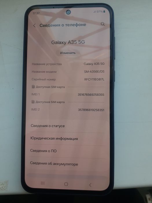 Samsung Galaxy A35 8/256 (qora)