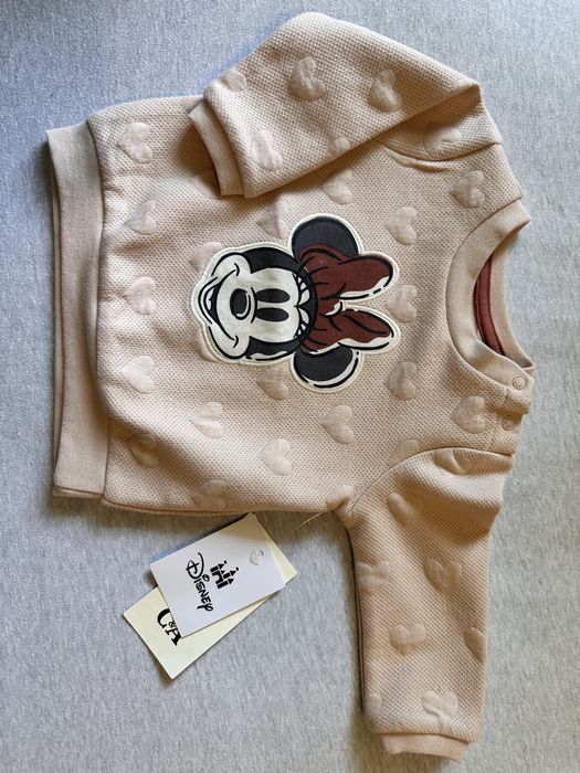 Minnie Mouse - bluză de molton bebeluși roz
