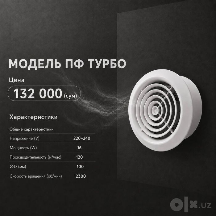 Вентиляция, вентилятор в санузел