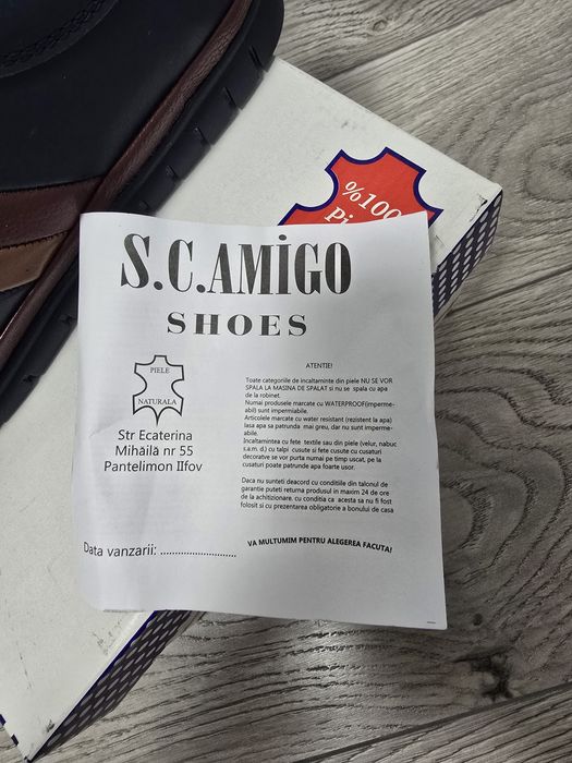 Pantofi piele moale bărbați