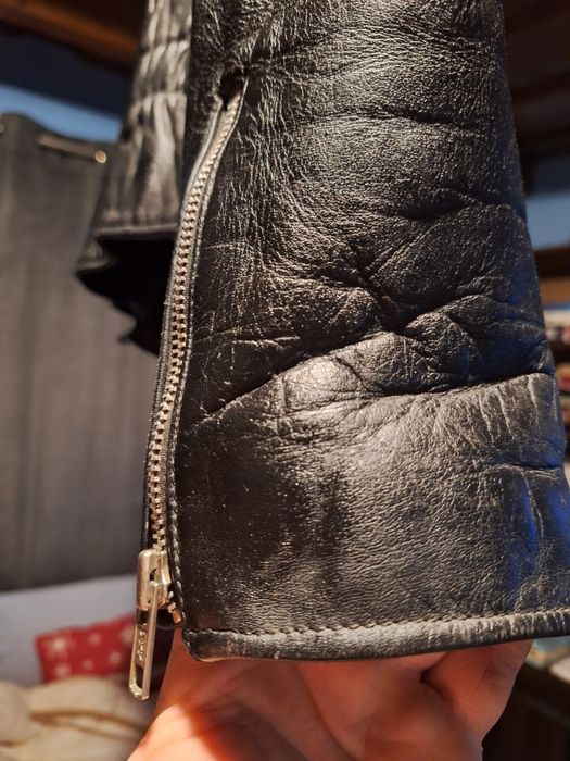 Cowhide leather jacket