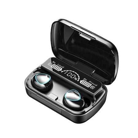 Casti wireless bluetooth 5.3,afisaj LED,bass profund,autonomie 7 h,noi