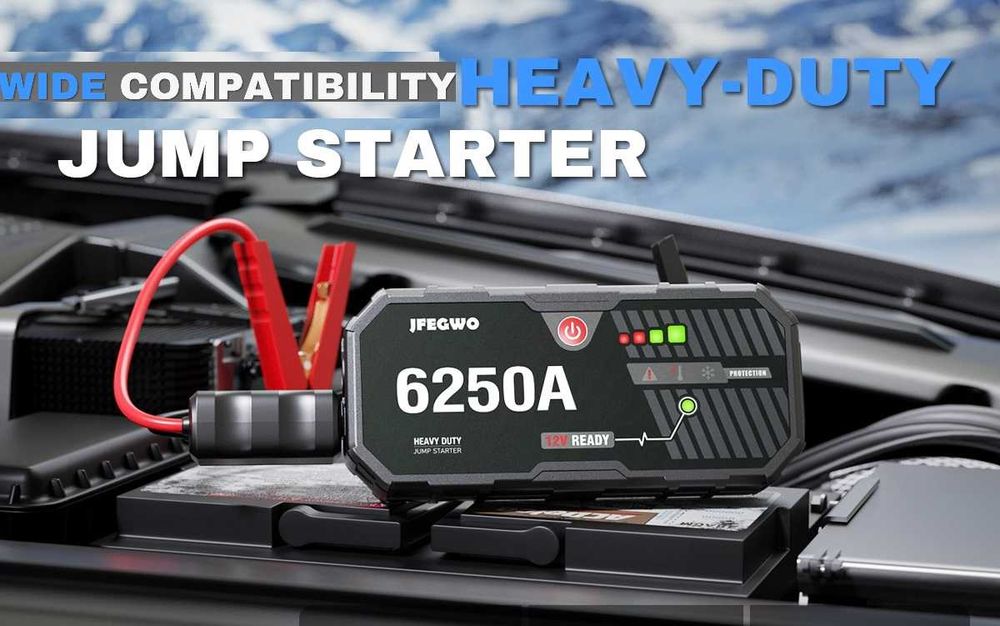 ГОЛЯМ Jump starter за подаване на ток бустер Power Bank кола джъмпер