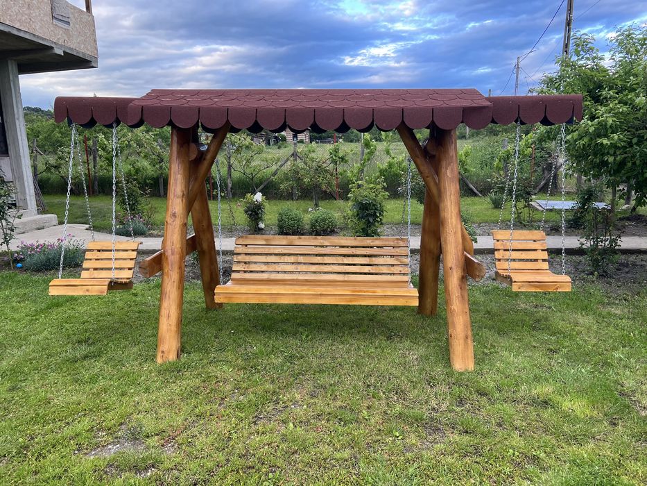 Balansoar din lemn rustic / leagan lemn