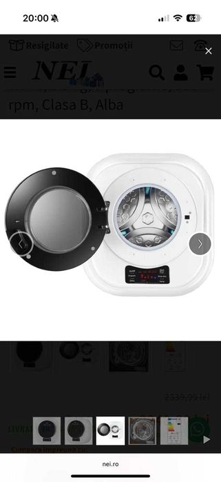 Mașină de spălat rufe NEI, 2.5 kg
