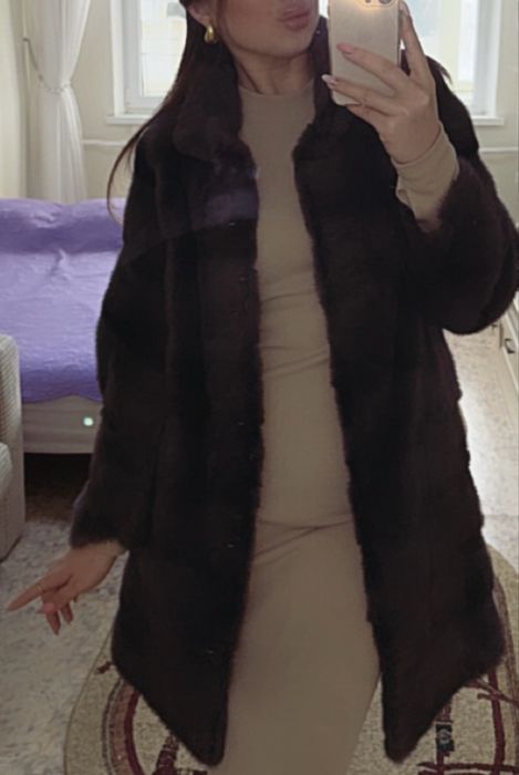 Норковая шуба серая стандарт