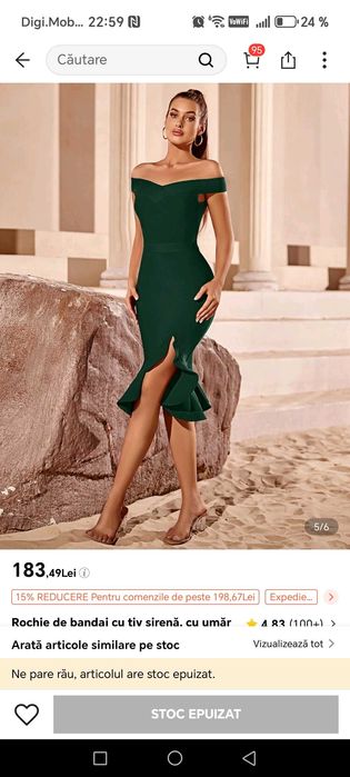 Rochie eleganta dantela si rochie bandage.