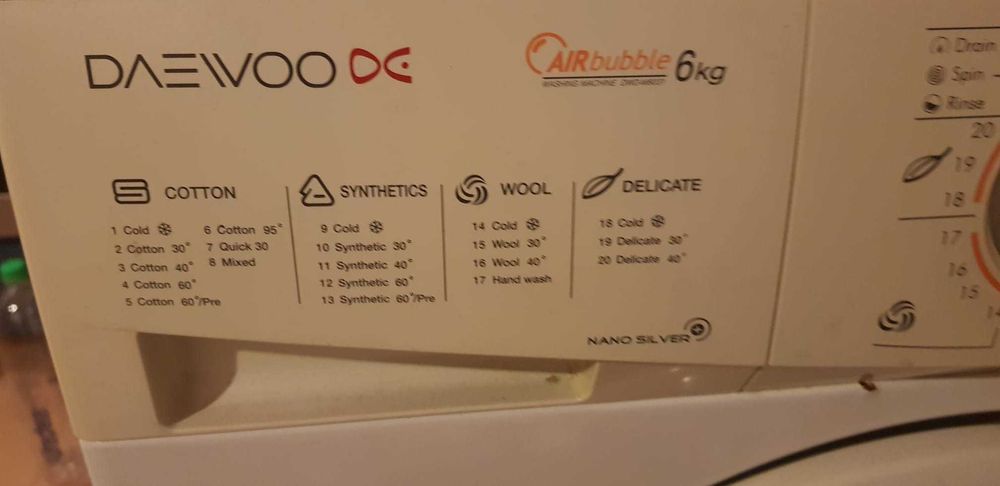 Masina de spalat rufe slim placa electronică defectă/ Daewoo DWDM8031