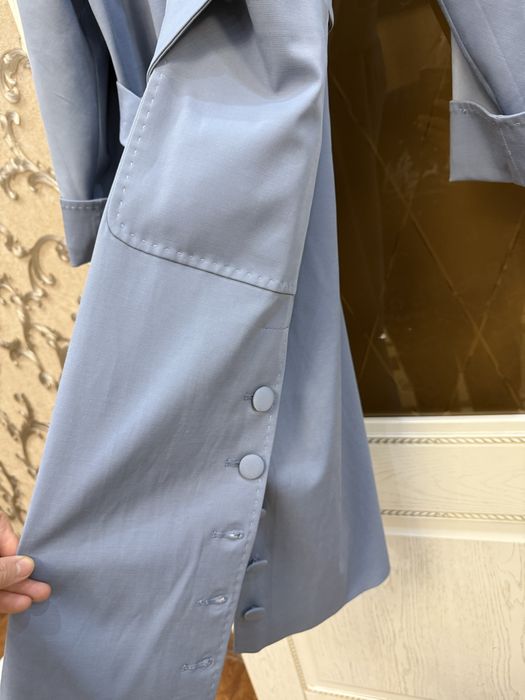 Тренч черный и голубой