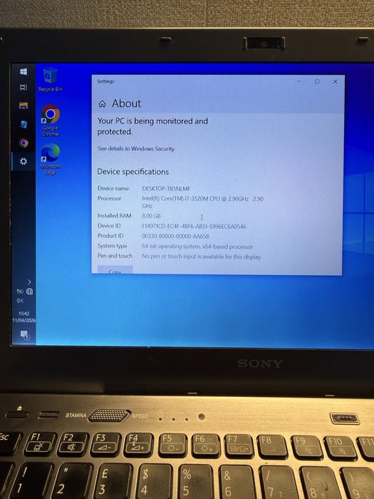 Laptop Sony Vaio SVS13