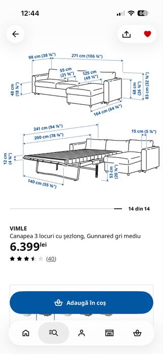 Canapea Ikea Vimle