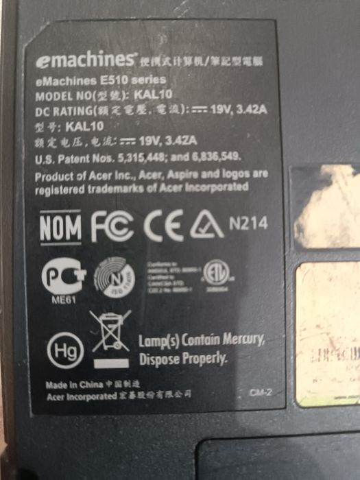 E machines notebook sotiladi