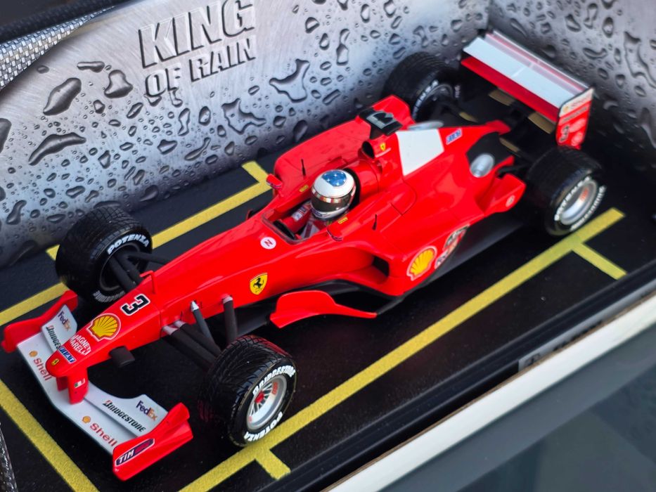 Macheta Auto 1/18 Hotwheels Ferrari F2000 King Of Rain Michael Schumacher