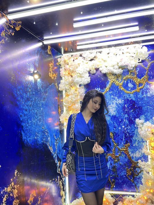 Платье, хаки синий цвет